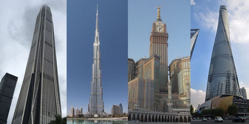 Omslag till artikeln 'Världens 12 högsta byggnader 2021'