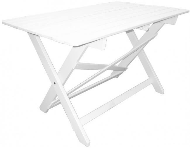 Knohult, ett lantligt vitt matbord som passar ute och inne.